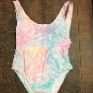 Tie dye bathing suit
